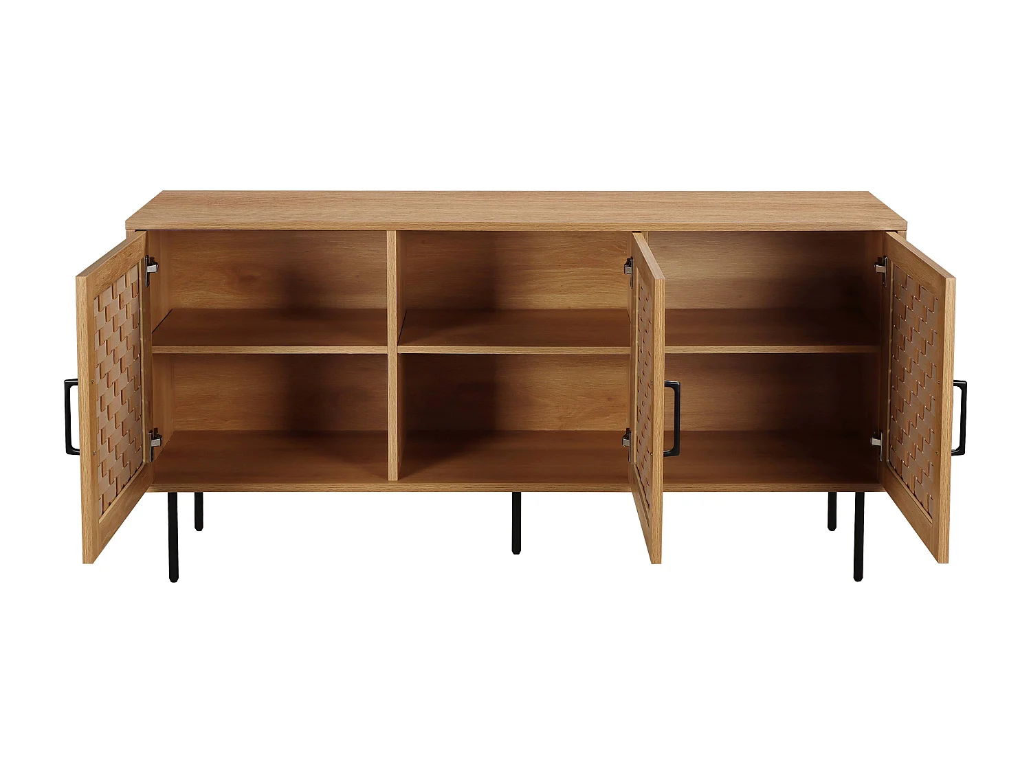 Buffet 3 portes scandinave rectangulaire L150 cm bois