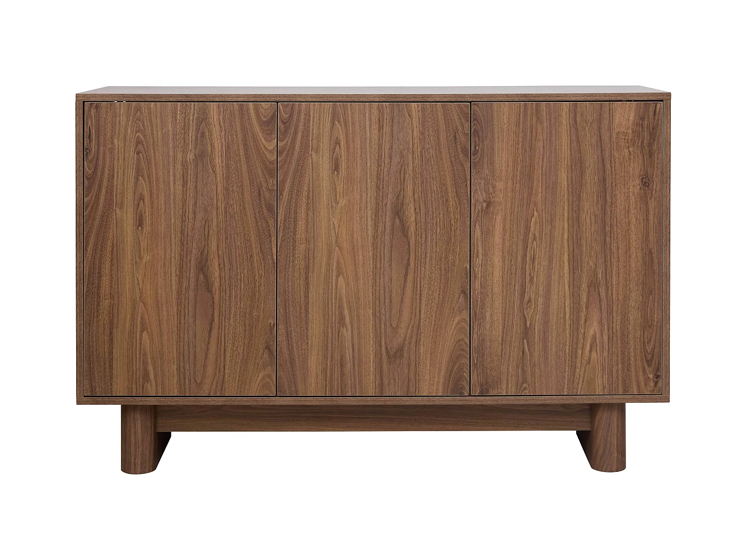 Buffet 3 portes 120 cm scandinave bois foncé