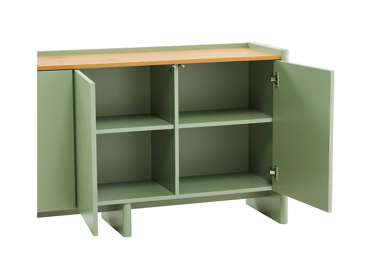 Buffet 3 portes moderne rectangulaire L140 cm vert