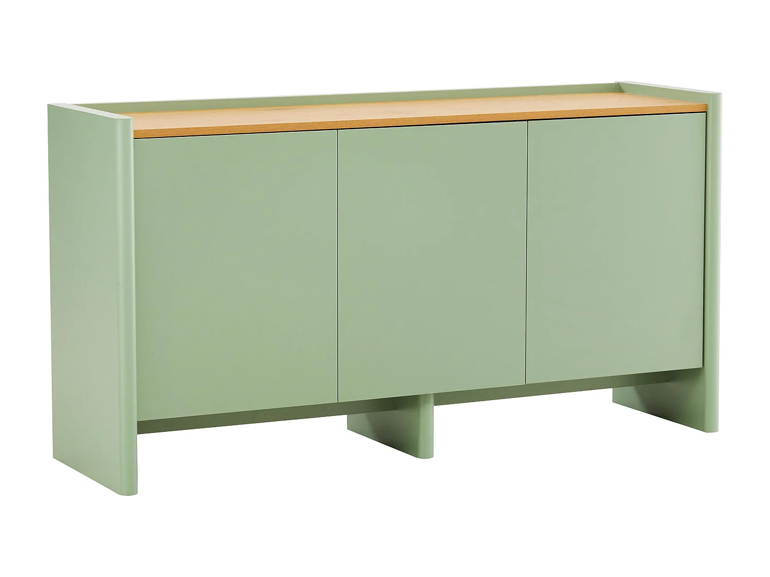 Buffet 3 portes moderne rectangulaire L140 cm vert