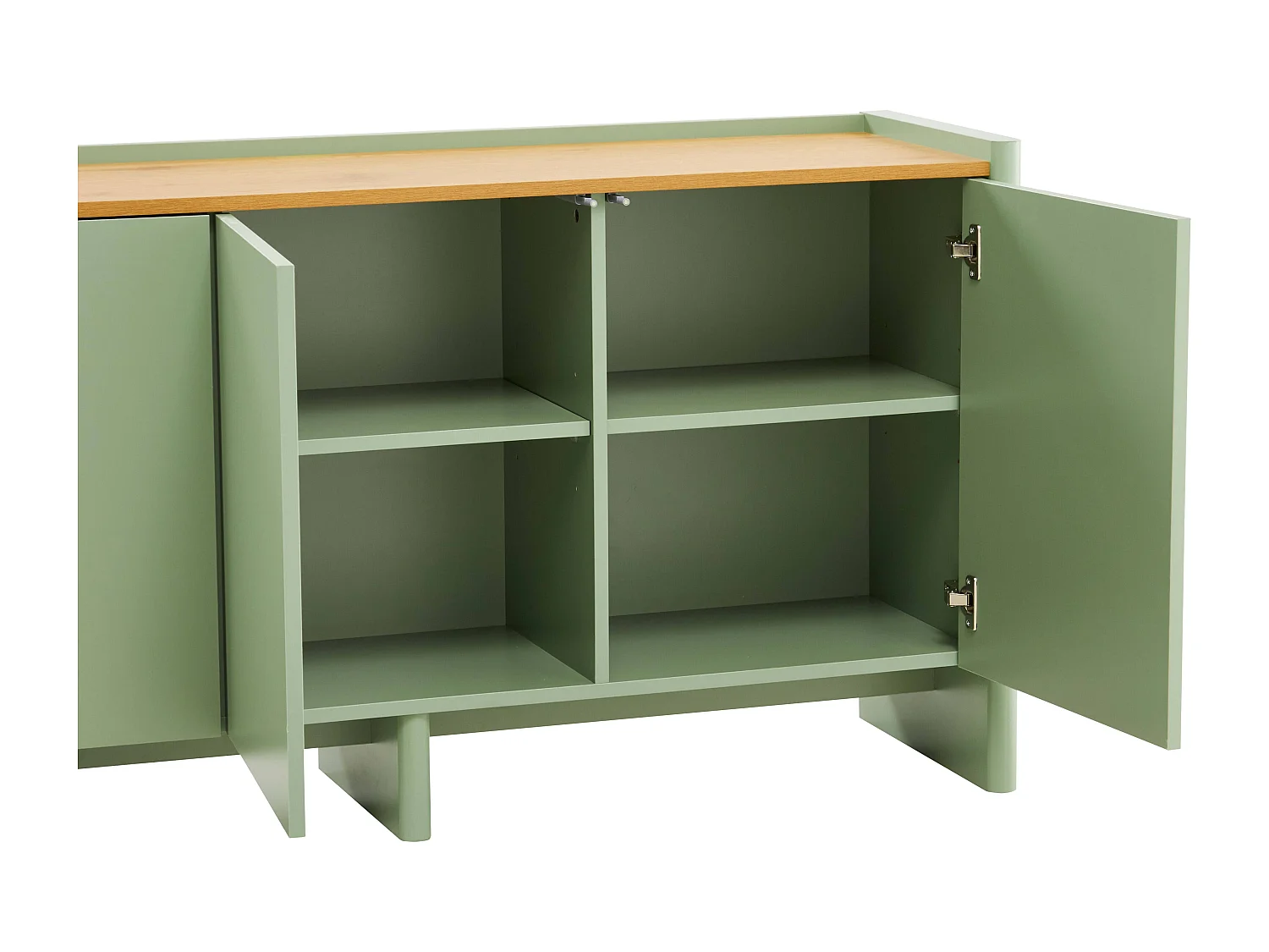 Buffet 3 portes moderne rectangulaire L140 cm vert