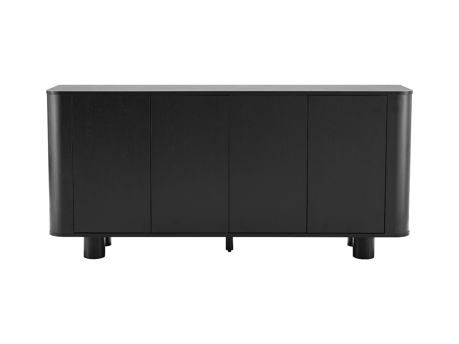 Buffet scandinave 4 portes L160 cm bois noir