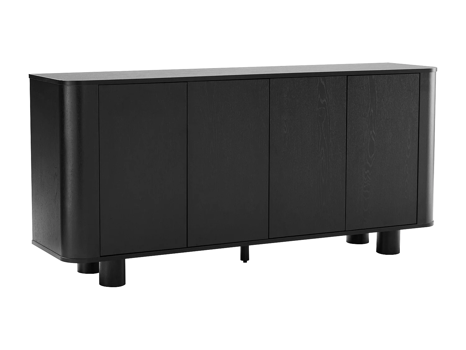 Buffet scandinave 4 portes L160 cm bois noir