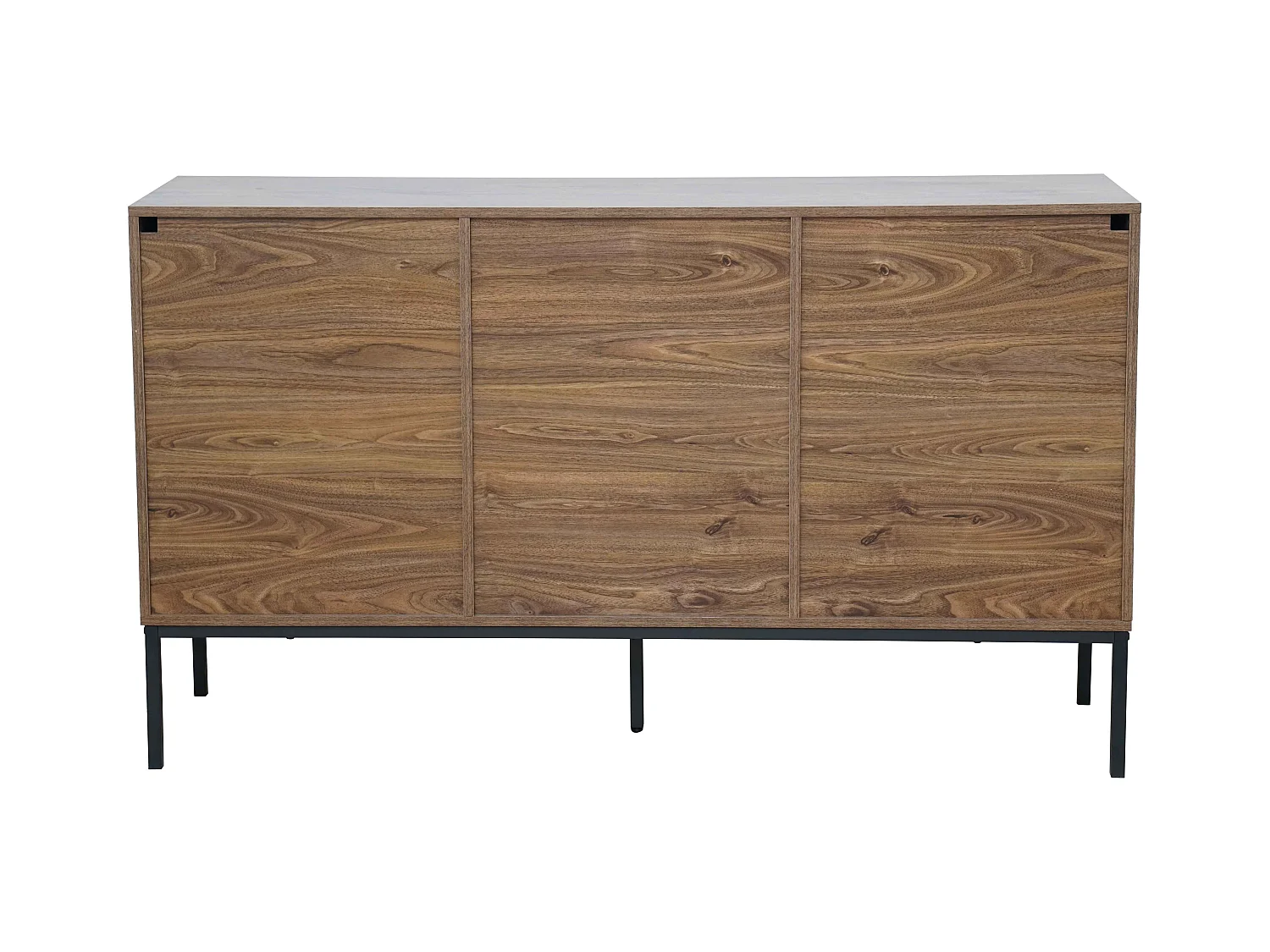 Buffet 3 portes moderne rectangulaire L147 cm bois foncé