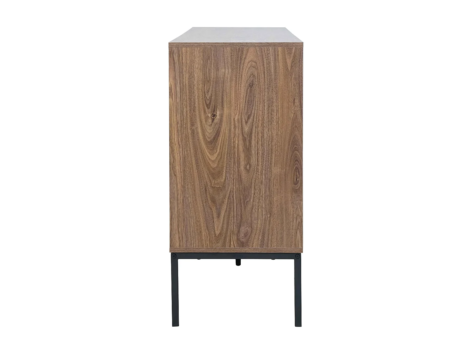 Buffet 3 portes moderne rectangulaire L147 cm bois foncé