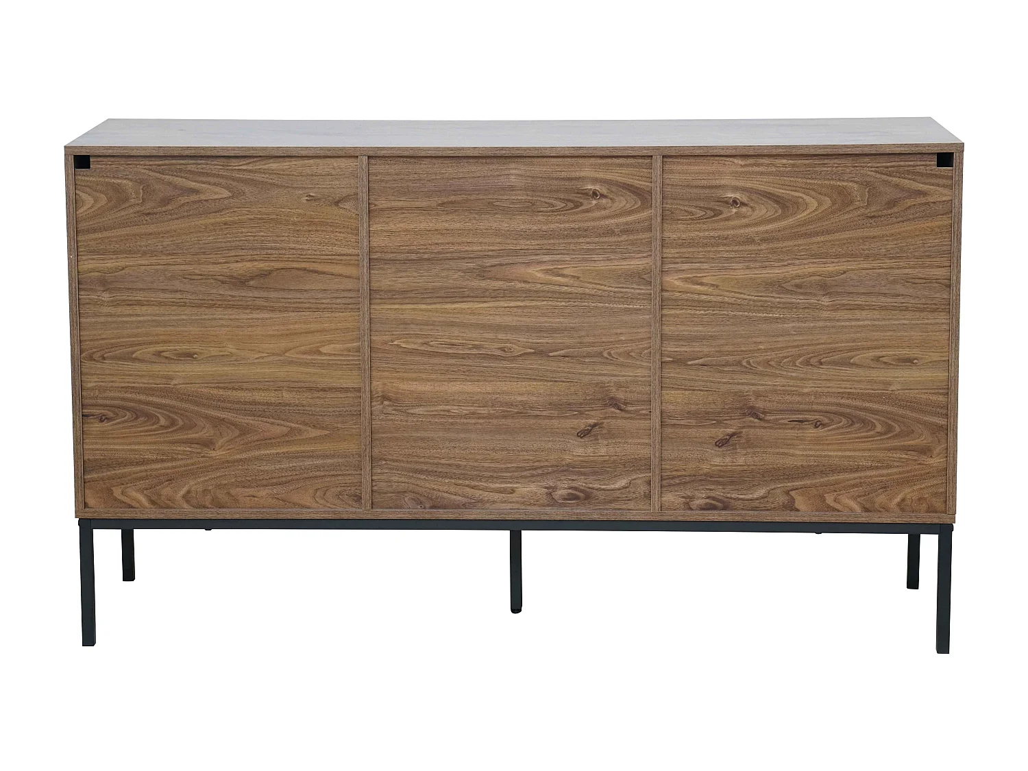 Buffet 3 portes moderne rectangulaire L147 cm bois foncé