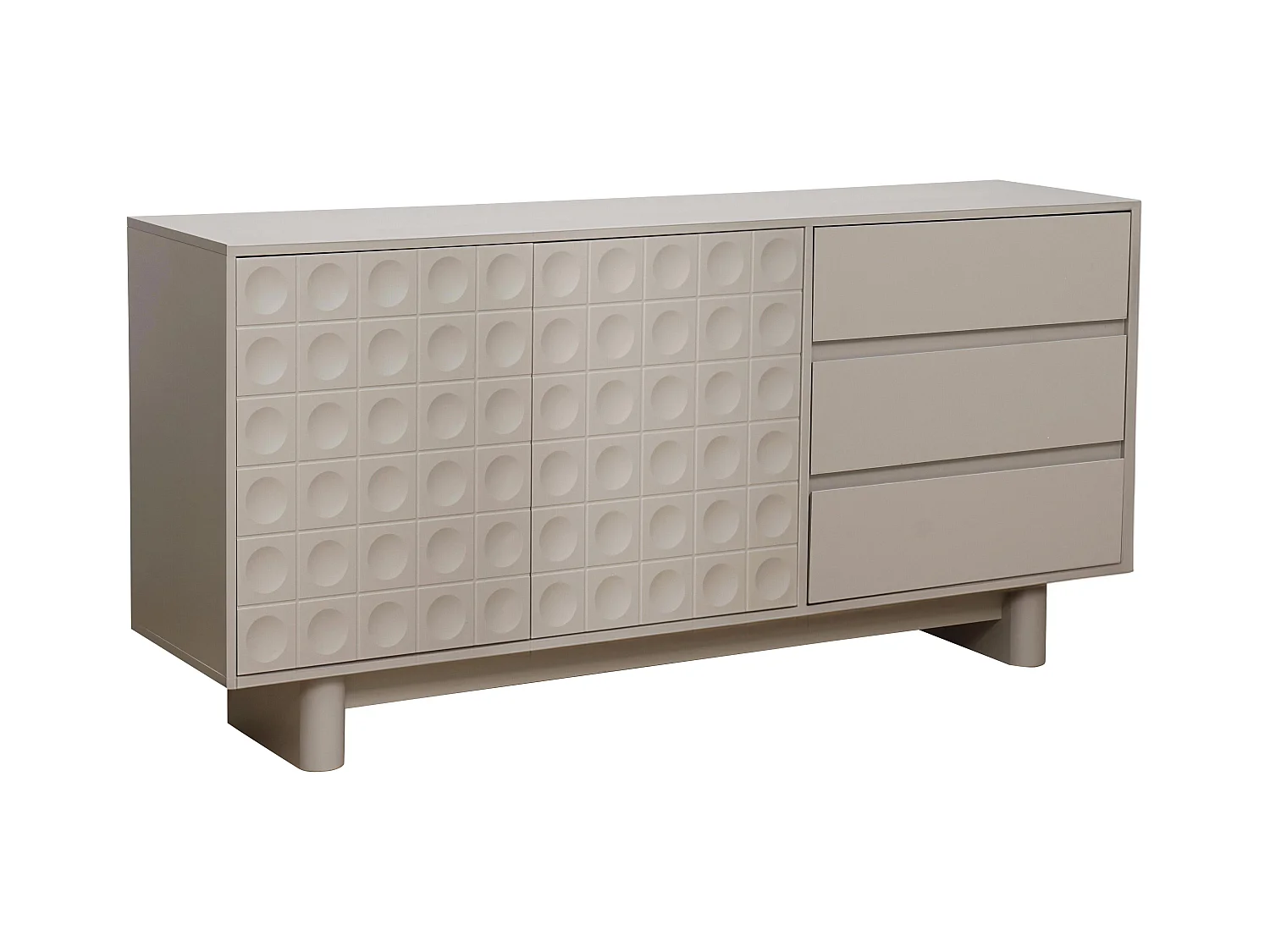 Buffet moderne rectangulaire L160 cm beige
