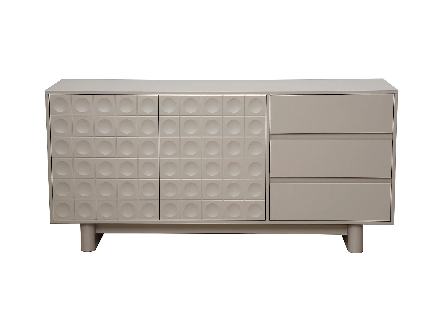 Buffet moderne rectangulaire L160 cm beige