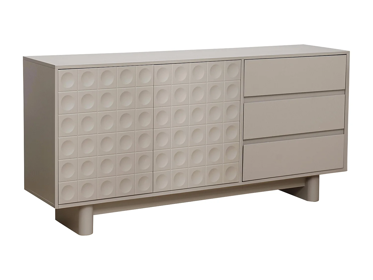 Buffet moderne rectangulaire L160 cm beige