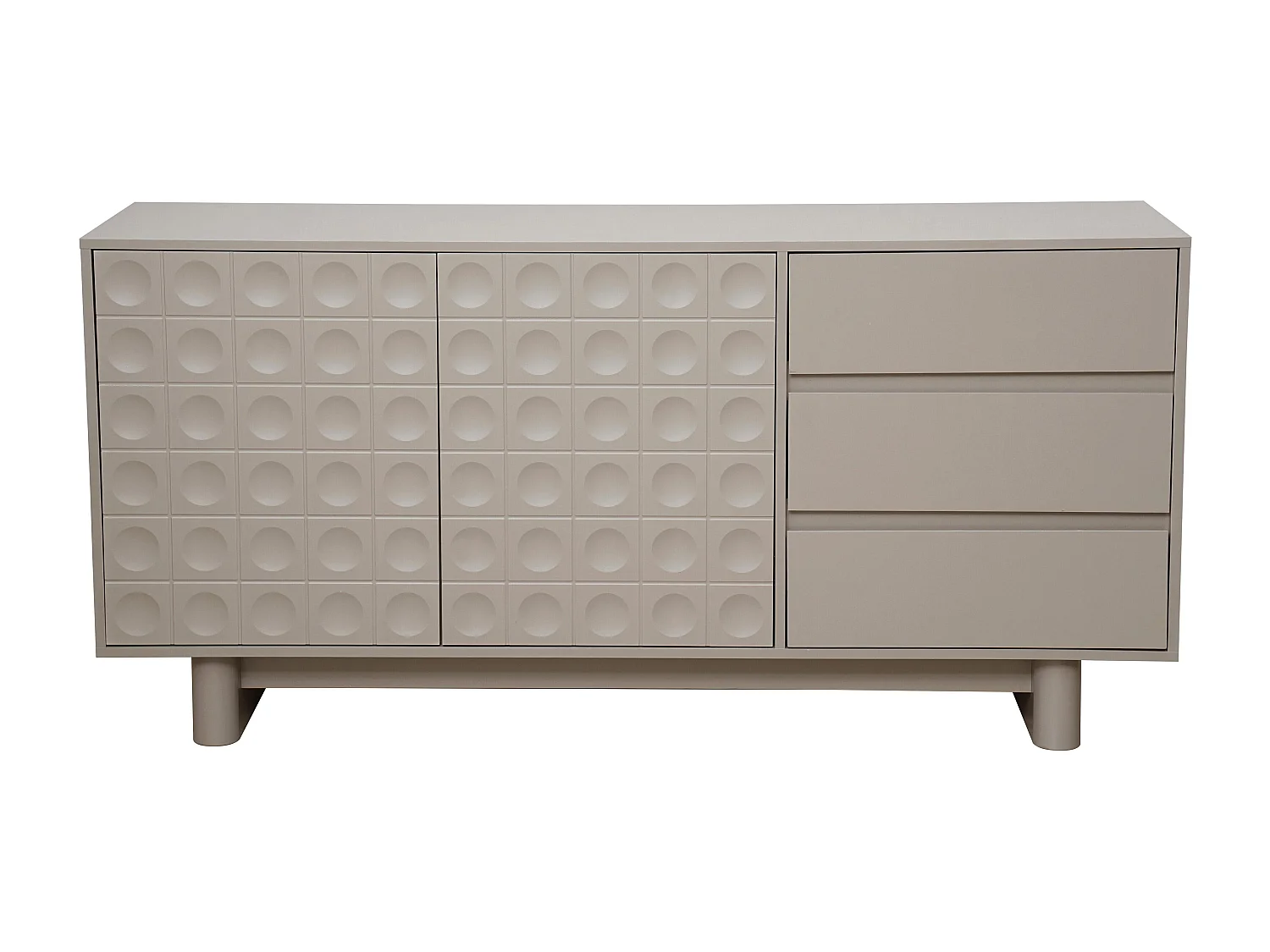 Buffet moderne rectangulaire L160 cm beige
