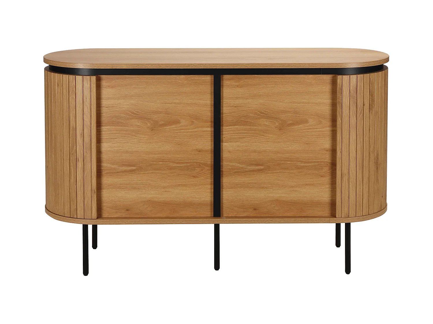 Buffet 2 portes moderne rectangulaire L120 cm bois clair