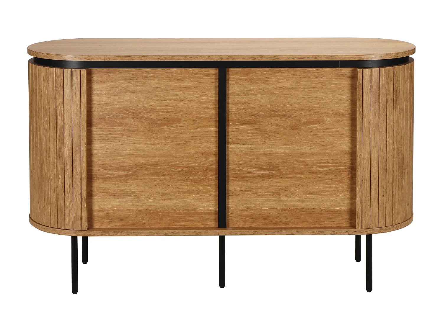 Buffet 2 portes moderne rectangulaire L120 cm bois clair