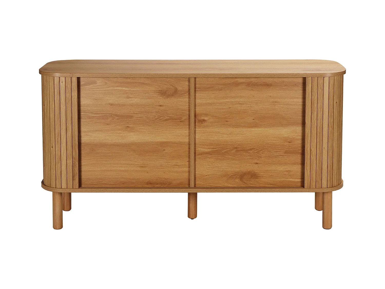 Buffet 2 portes scandinave rectangulaire L140 cm bois clair