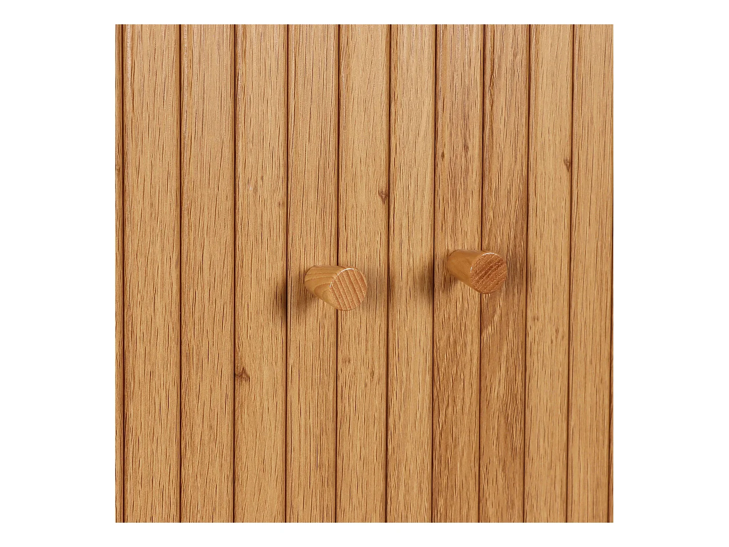 Buffet 2 portes scandinave rectangulaire L140 cm bois clair