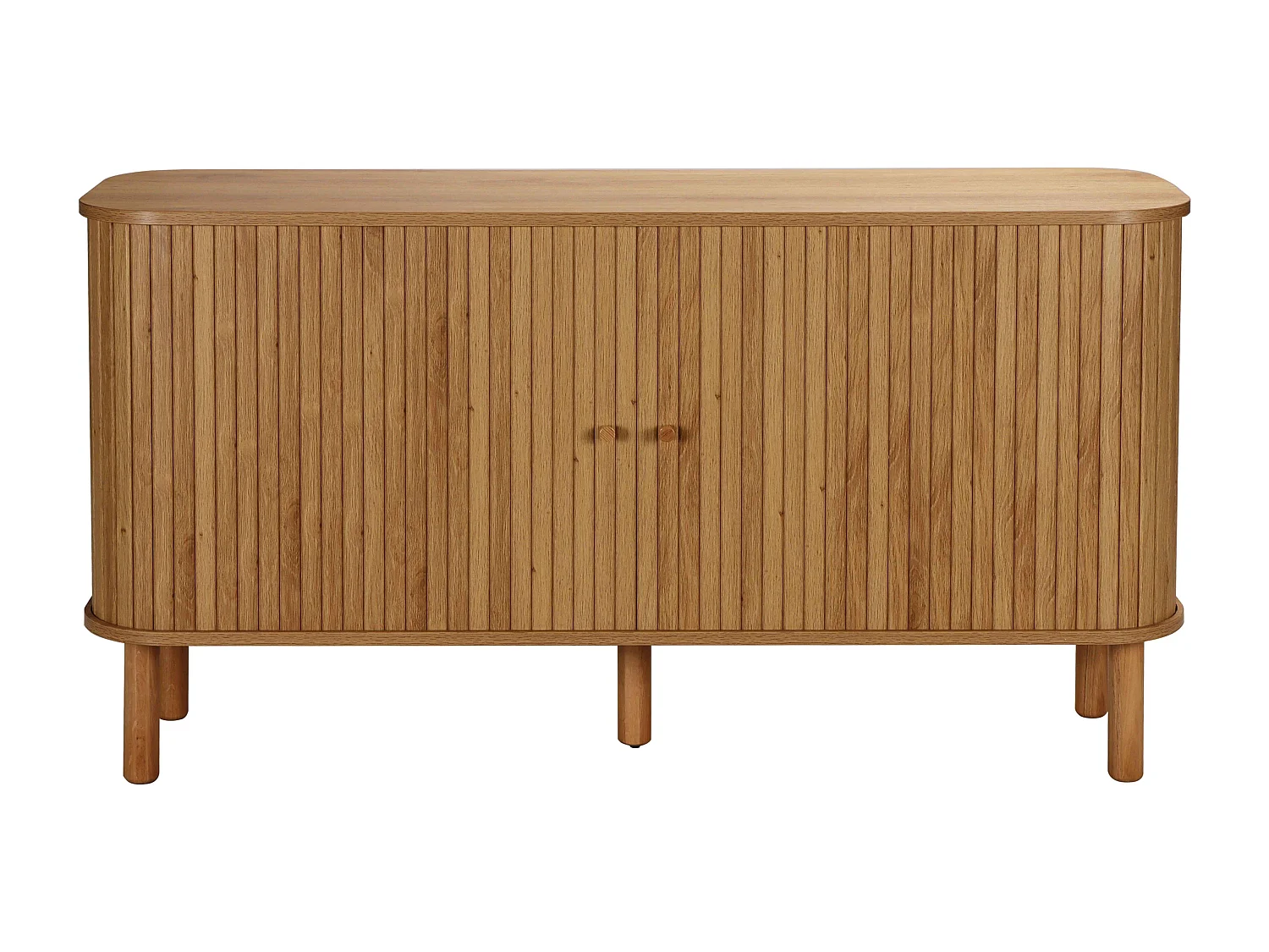 Buffet 2 portes scandinave rectangulaire L140 cm bois clair