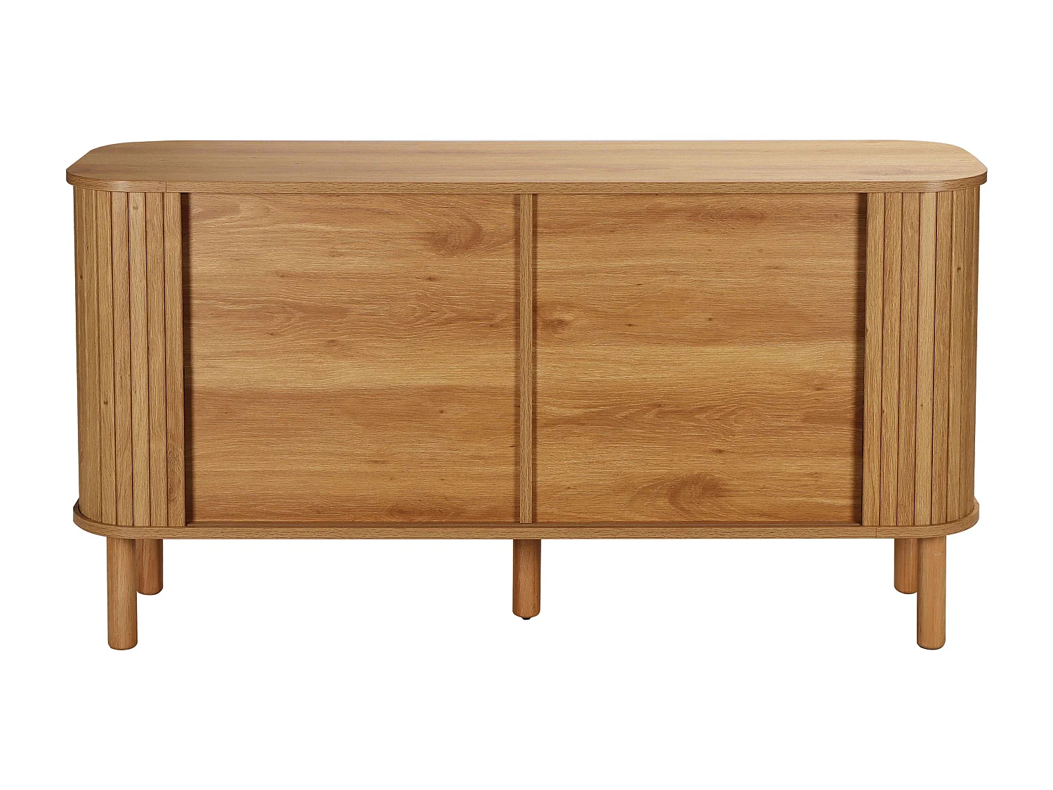 Buffet 2 portes scandinave rectangulaire L140 cm bois clair