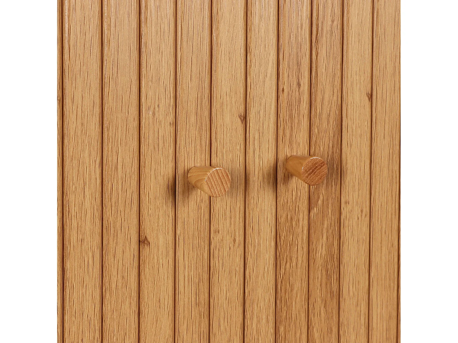 Buffet 2 portes scandinave rectangulaire L140 cm bois clair