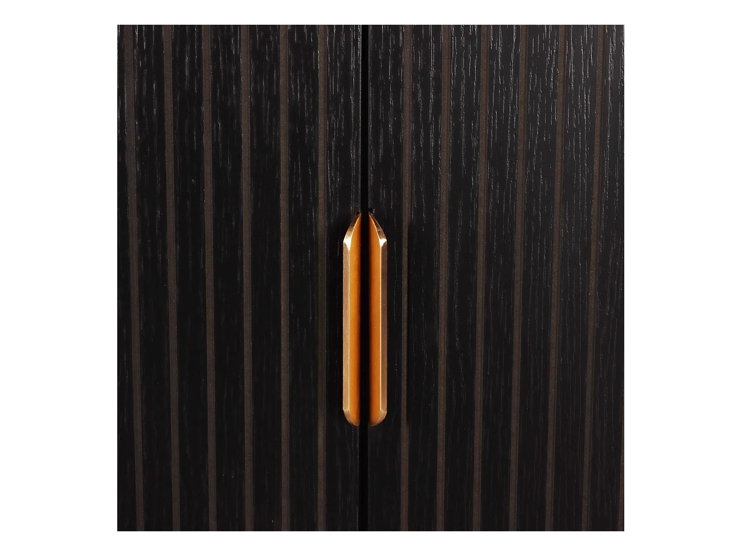 Buffet 2 portes et 3 tiroirs en mélaminé et acier 160 cm noir