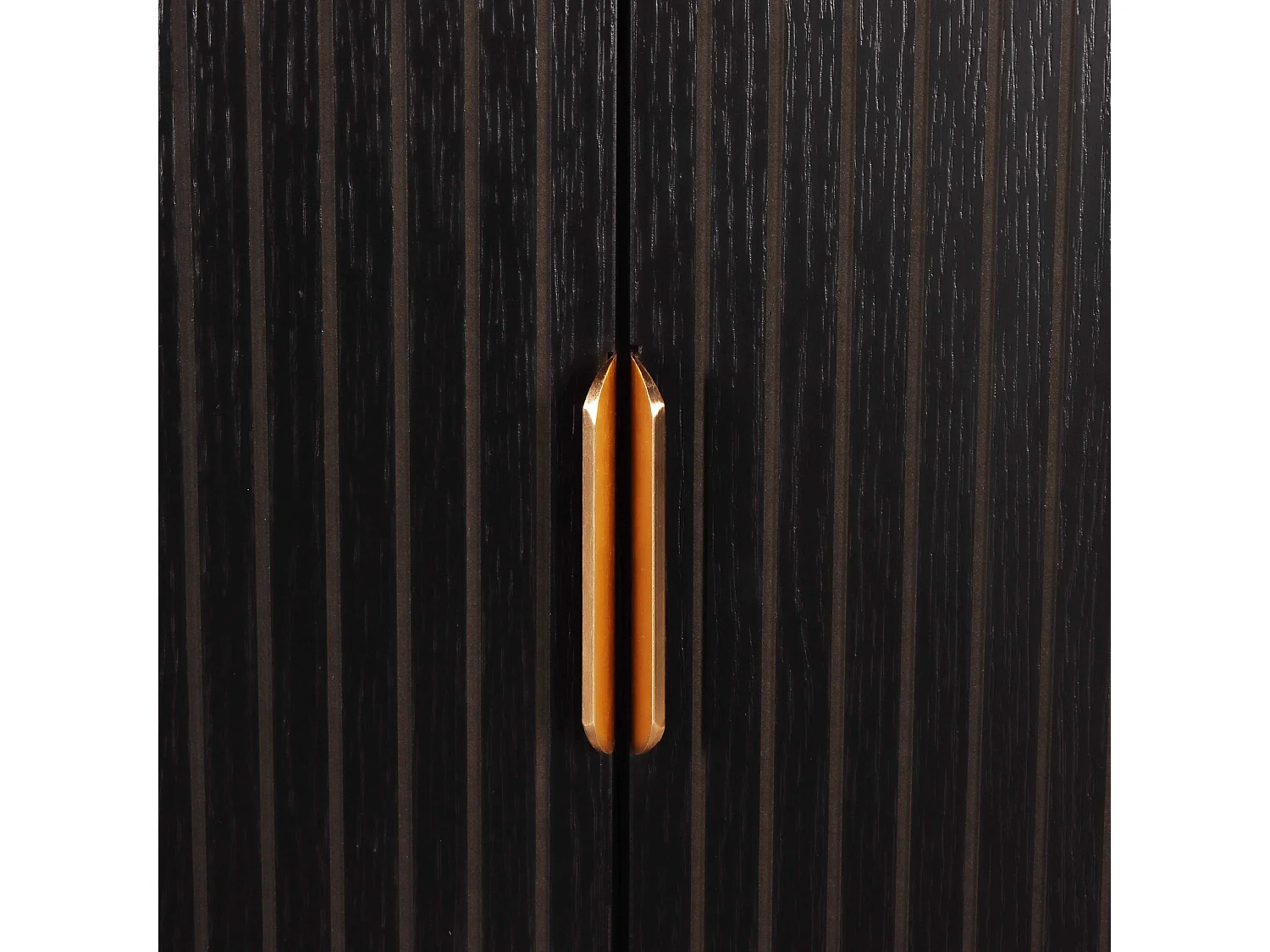 Buffet 2 portes et 3 tiroirs en mélaminé et acier 160 cm noir