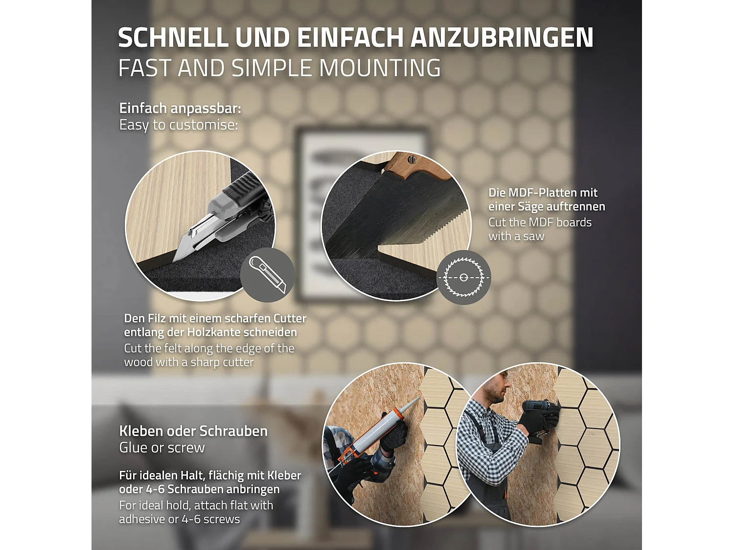 Lot de 2 panneaux acoustiques 66x81x2cm 1m² motif bois chêne hexagonal MDF isolation sonore dalle phonique insonorisante cloisons murales anti-bruit