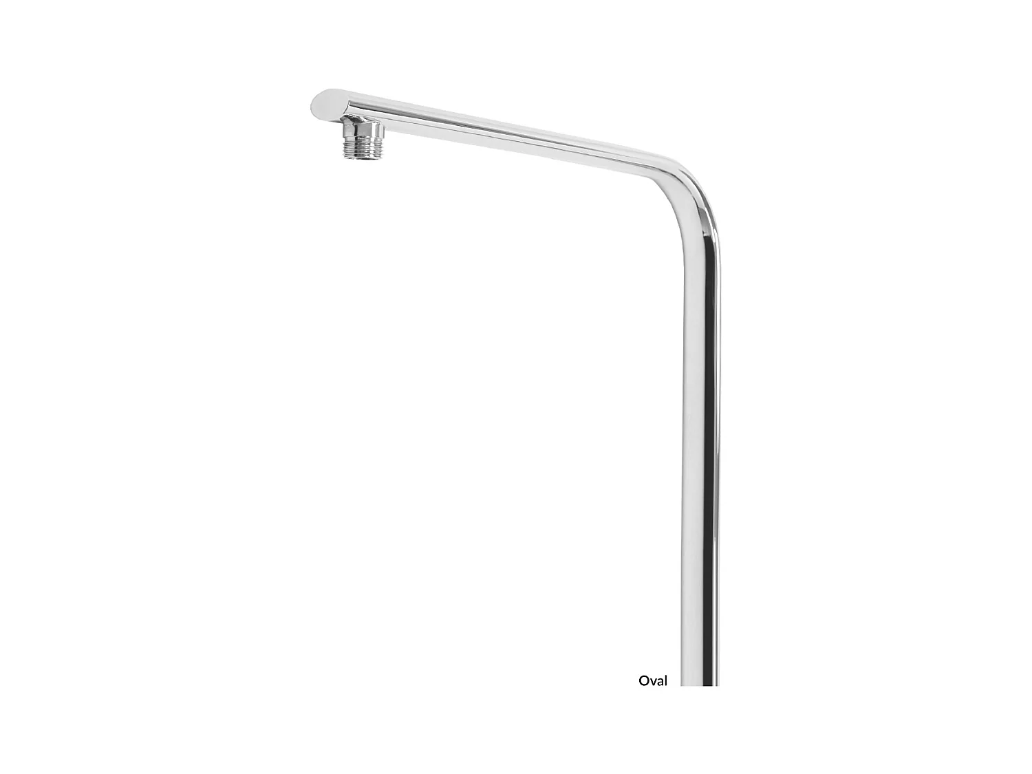 Colonne de douche chromé forme ovale en acier inoxydable V2A montage mural réglable en hauteur sans pommeau 2x flexibles et support porte-savon inclus