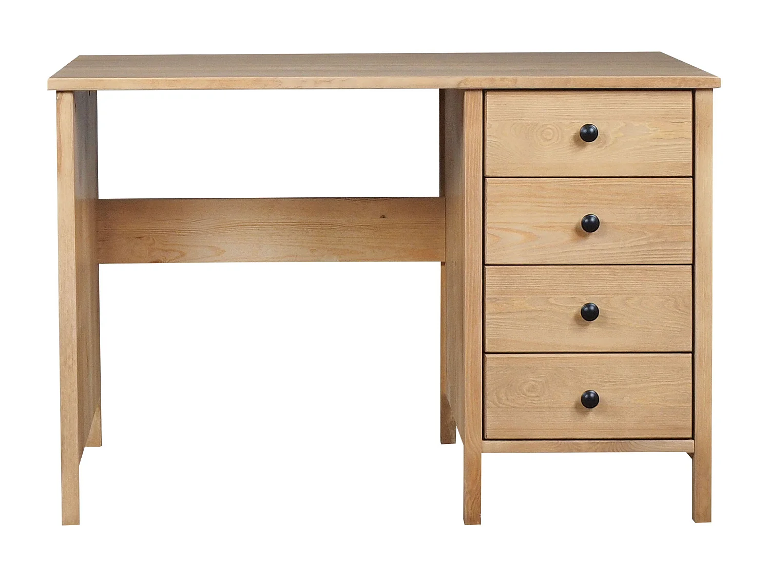 Biurko Prestige II drewniane 110 cm, 4 szuflady, kolor dębowy