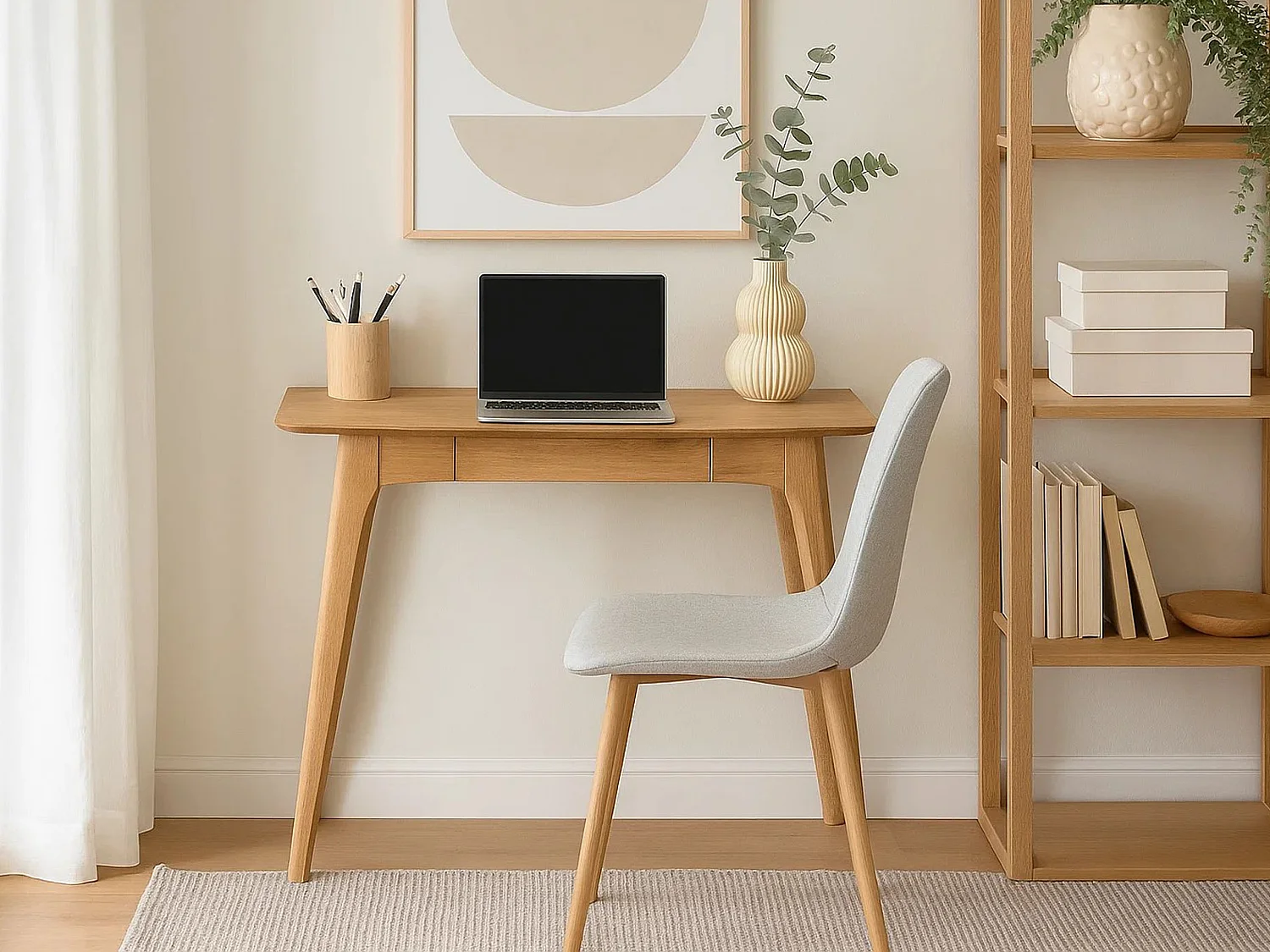 Biurko Arco wood z szufladą