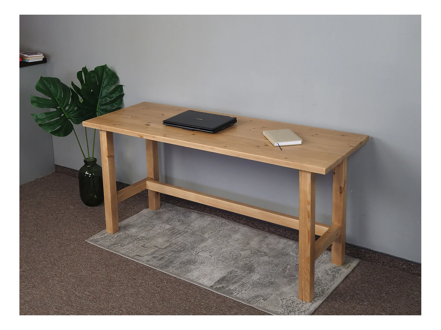 Biurko Nordic drewniane, kolor dębowy