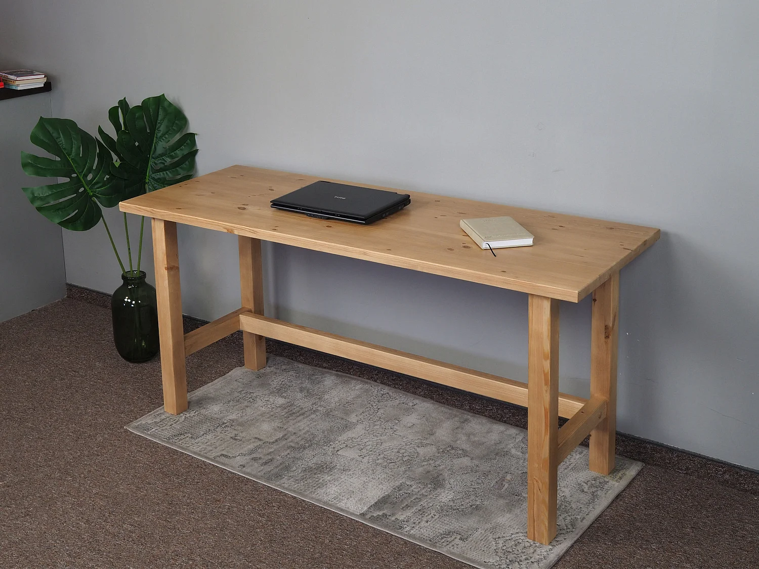 Biurko Nordic drewniane, kolor dębowy