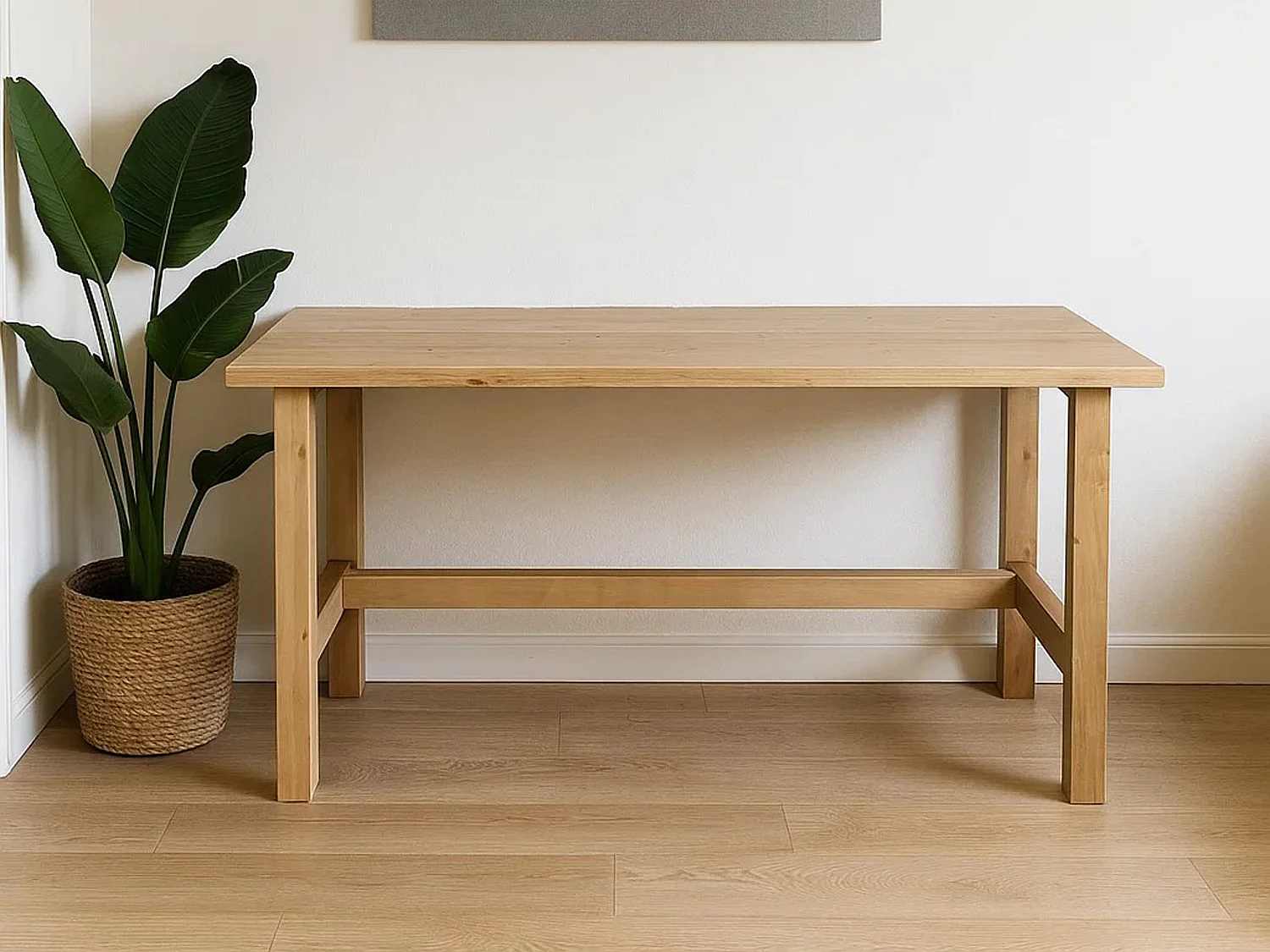 Biurko Nordic drewniane, kolor dębowy