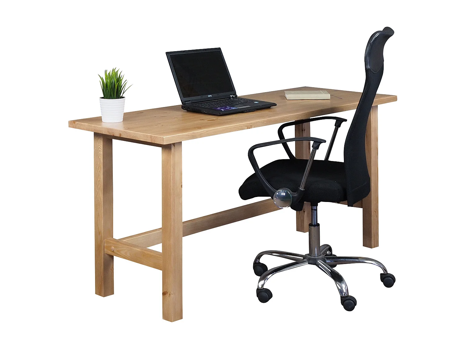 Biurko Nordic drewniane, kolor dębowy