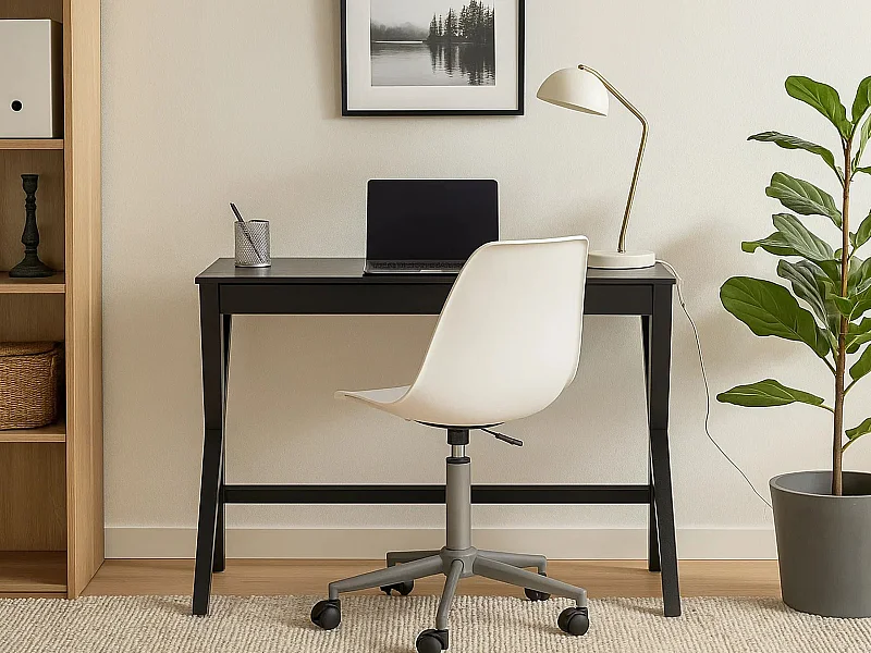 Biurko Shadow 120 cm z szufladą, kolor czarny