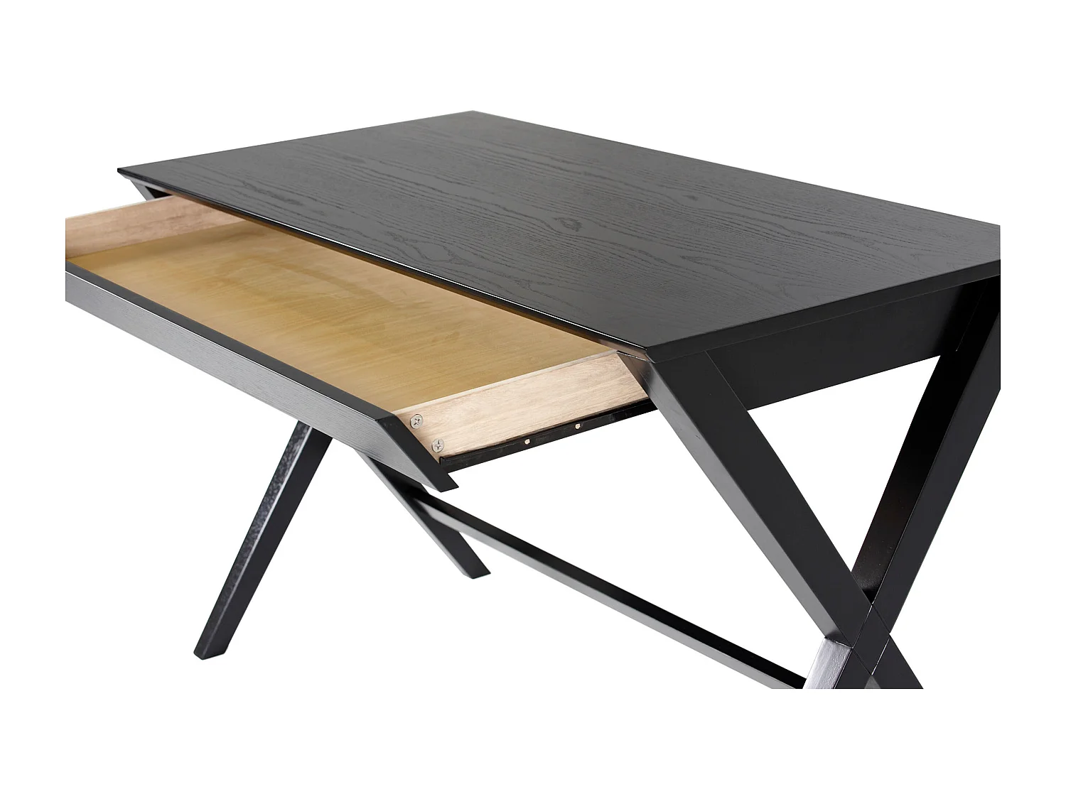 Biurko Shadow 120 cm z szufladą, kolor czarny