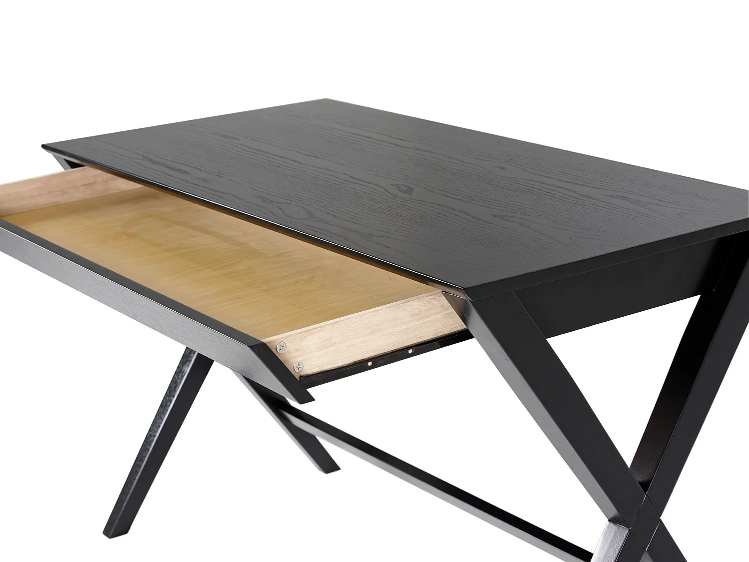 Biurko Shadow 120 cm z szufladą, kolor czarny