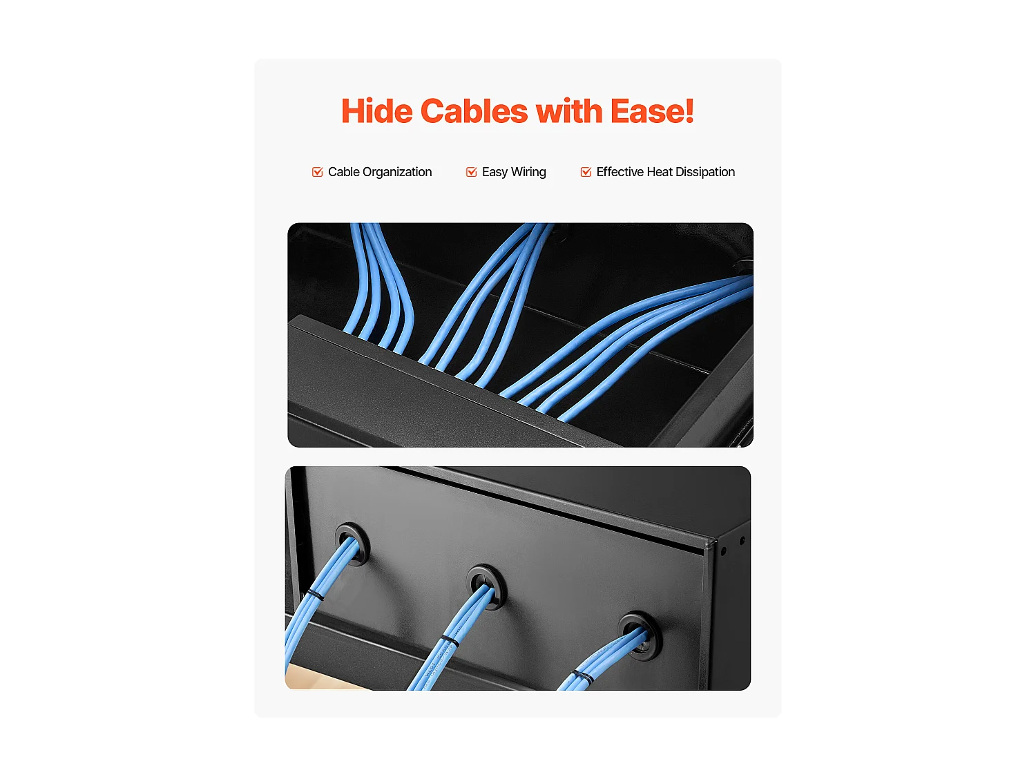 Lade Rack 4U SucceBuy, Lade Rackbaar Vergrendelbaar, Belasting 22,68 kg, Diepte 35cm, met Gaten voor Kabelbeheer, Montagebreedte 48.2 cm