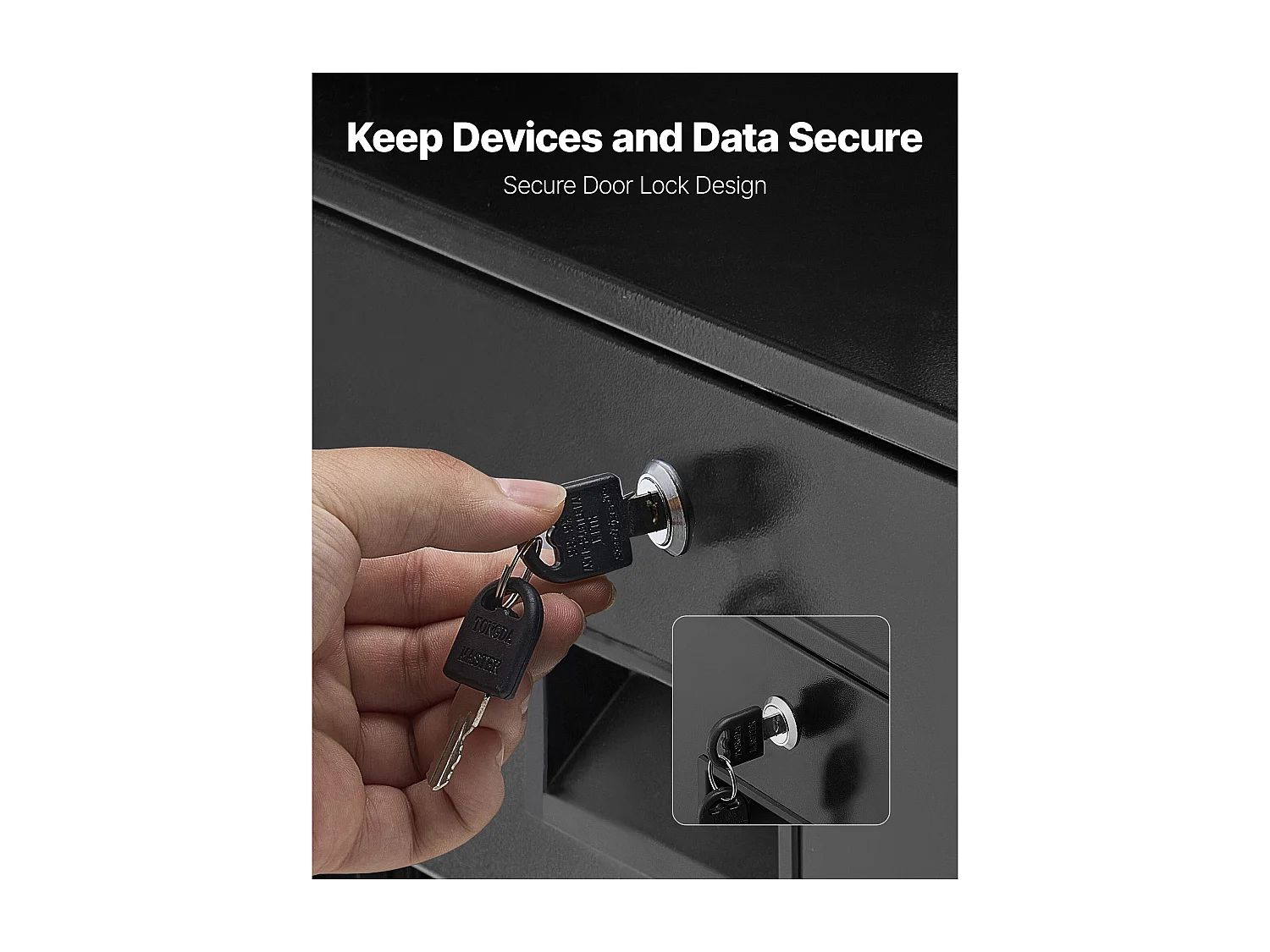 Lade Rack 4U SucceBuy, Lade Rackbaar Vergrendelbaar, Belasting 22,68 kg, Diepte 35cm, met Gaten voor Kabelbeheer, Montagebreedte 48.2 cm