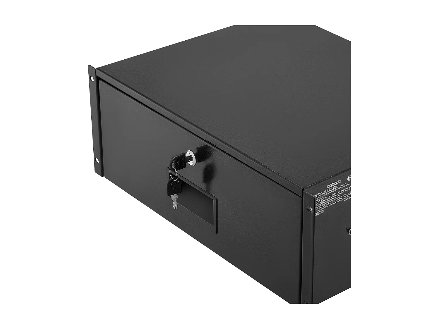 Lade Rack 4U SucceBuy, Lade Rackbaar Vergrendelbaar, Belasting 22,68 kg, Diepte 35cm, met Gaten voor Kabelbeheer, Montagebreedte 48.2 cm