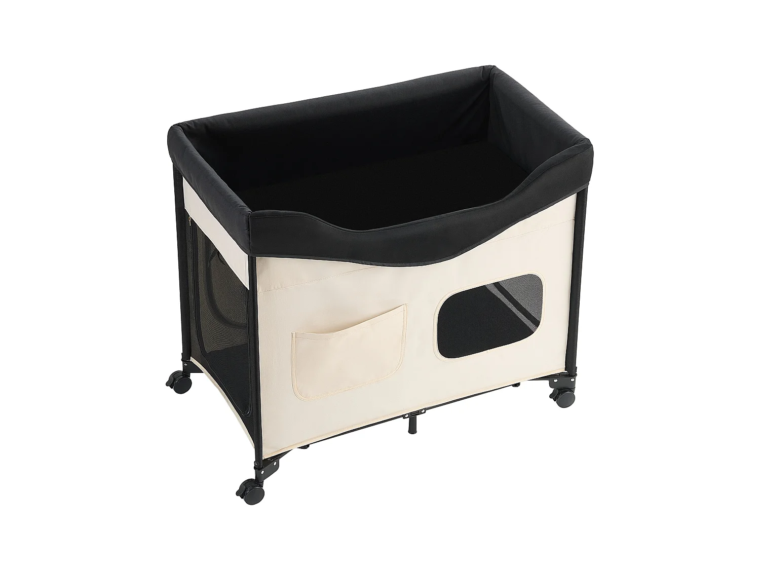 Lit Surélevé pour Chiens Chats SucceBuy, Lit de Camp pour Animaux de Compagnie Pliable, Panier Chiens en Tissu Oxford 600D et Velours Hollandais