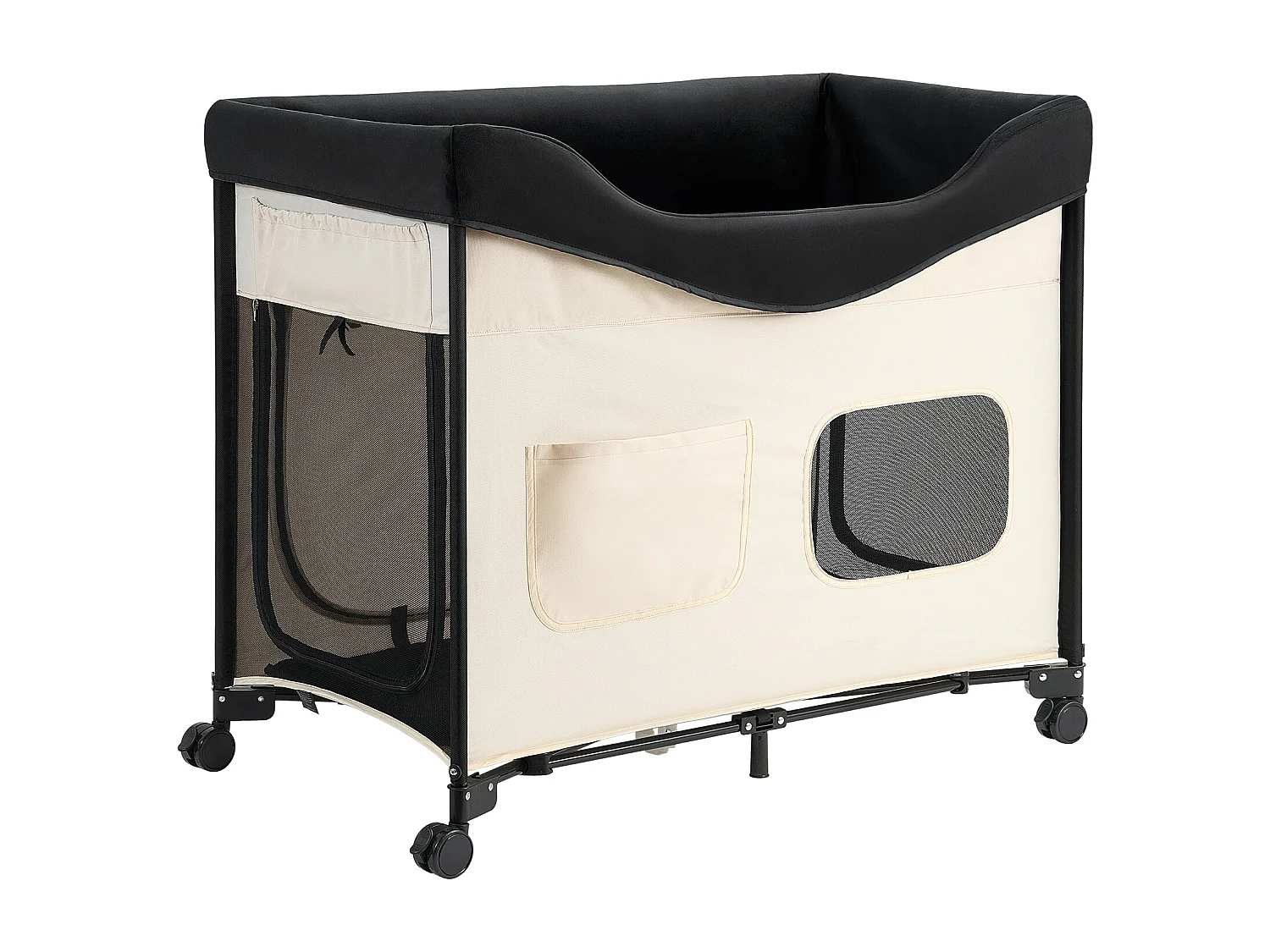 Lit Surélevé pour Chiens Chats SucceBuy, Lit de Camp pour Animaux de Compagnie Pliable, Panier Chiens en Tissu Oxford 600D et Velours Hollandais