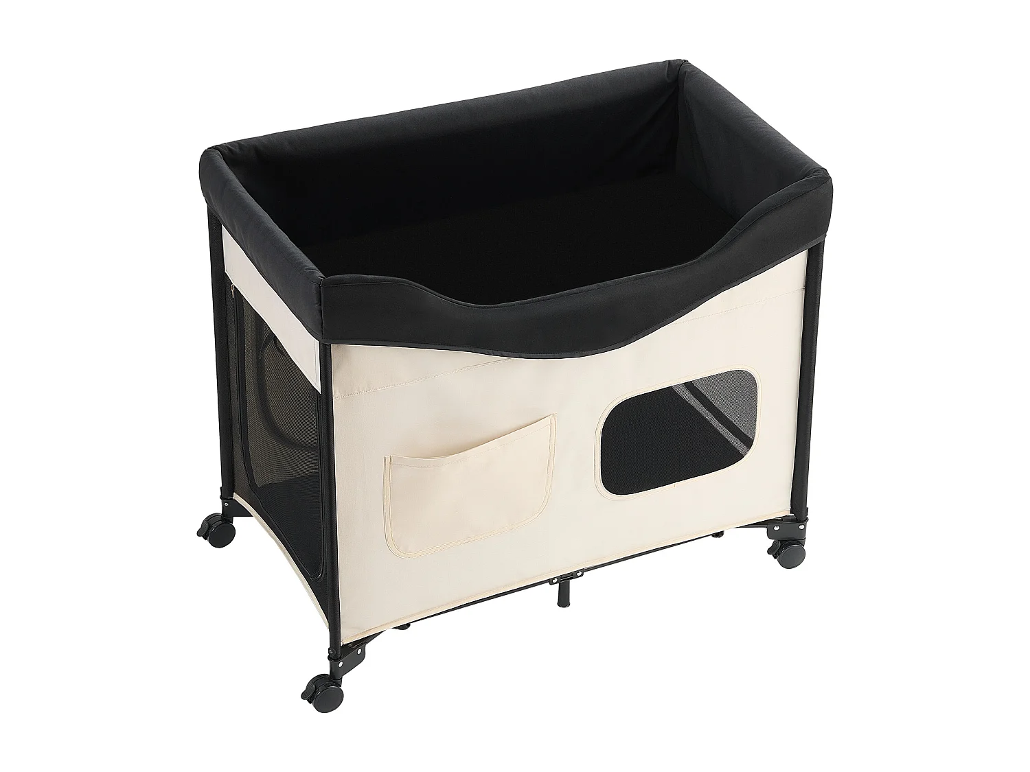 Lit Surélevé pour Chiens Chats SucceBuy, Lit de Camp pour Animaux de Compagnie Pliable, Panier Chiens en Tissu Oxford 600D et Velours Hollandais