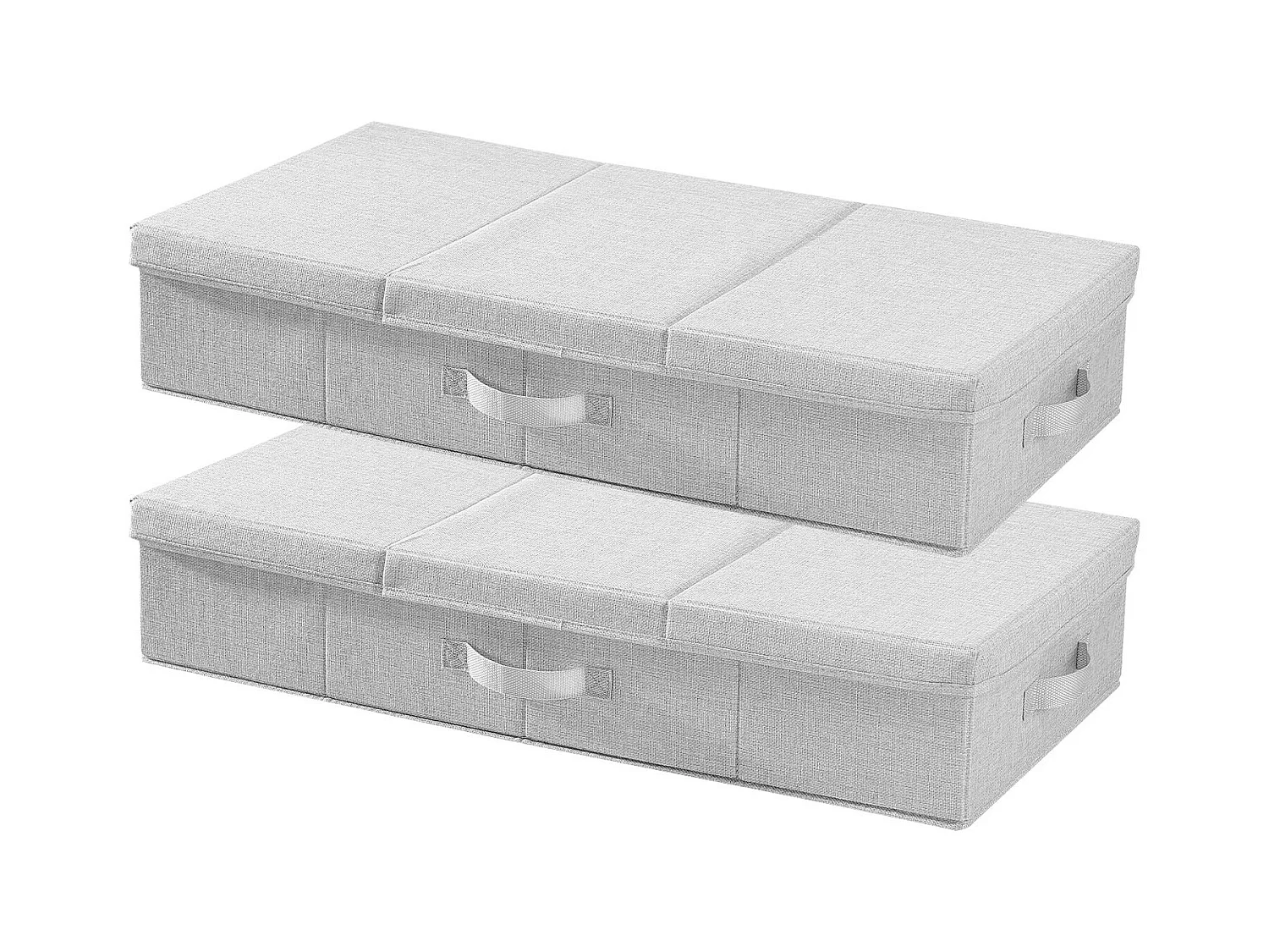 Sacs de Rangement SucceBuy sous Lit 2 Pièces de 48 L, Organisateur de Chaussures sous le Lit de 80,5x40,5x15,5 cm, Boîte de Rangement pour Vêtements