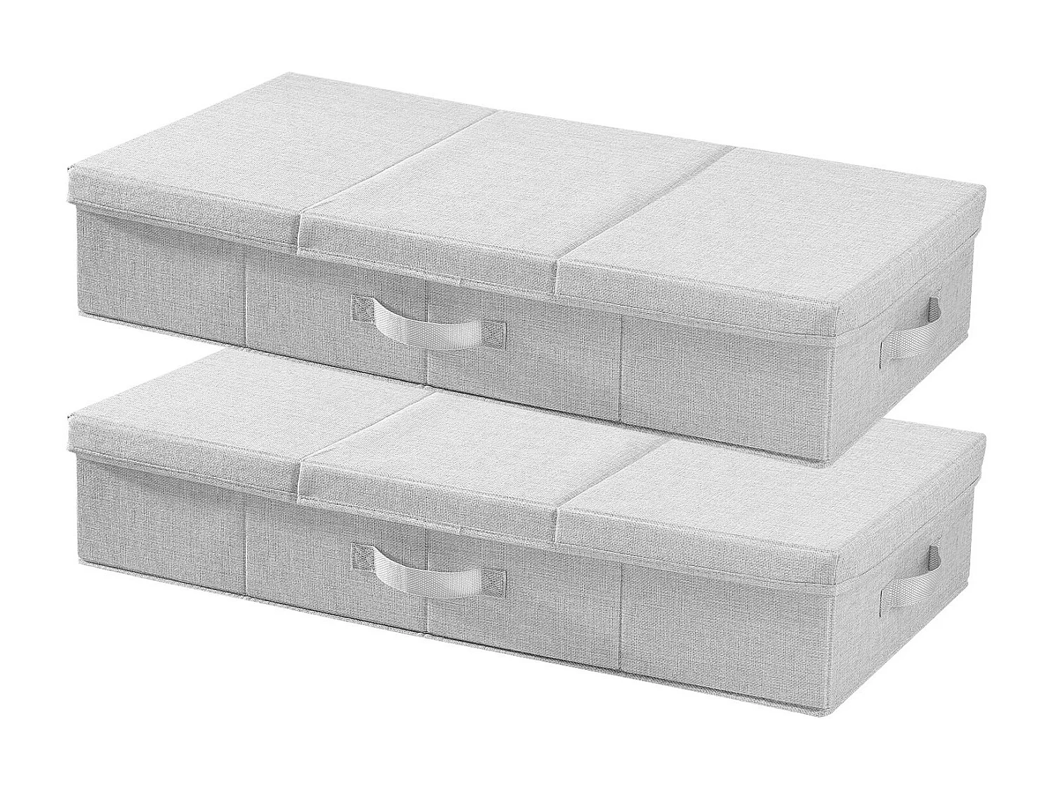 Sacs de Rangement SucceBuy sous Lit 2 Pièces de 48 L, Organisateur de Chaussures sous le Lit de 80,5x40,5x15,5 cm, Boîte de Rangement pour Vêtements