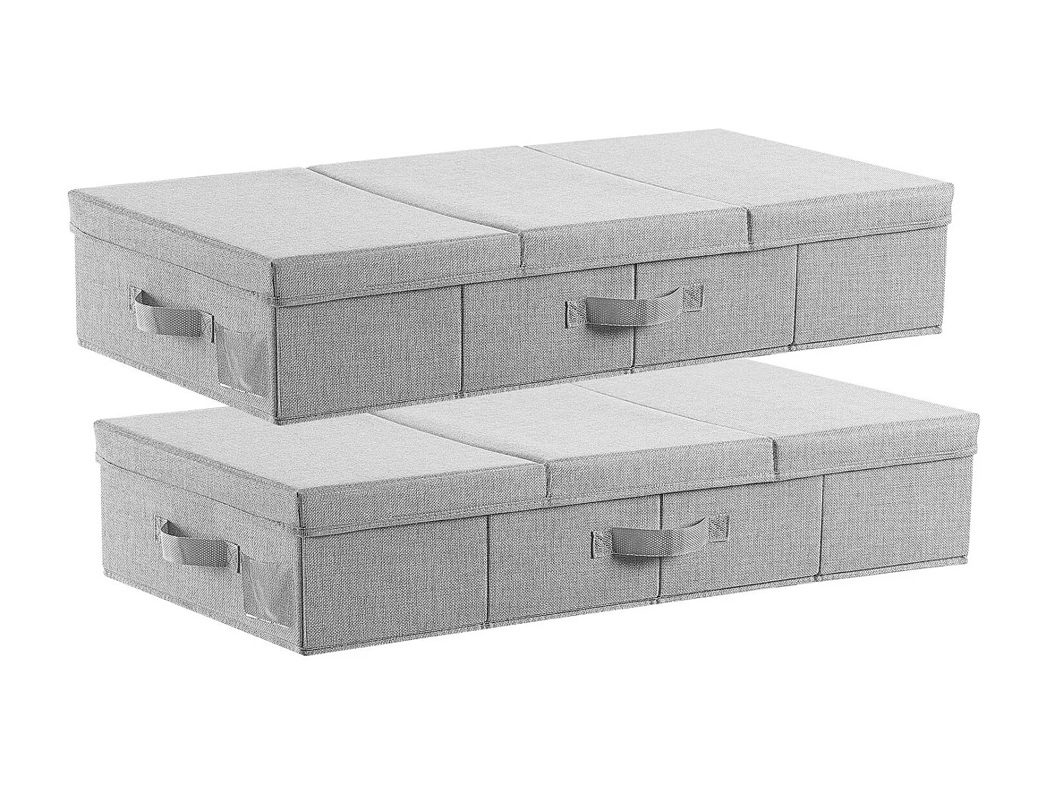 Sacs de Rangement SucceBuy sous Lit 2 Pièces de 48 L, Organisateur de Chaussures sous le Lit de 80,5x40,5x15,5 cm, Boîte de Rangement pour Vêtements