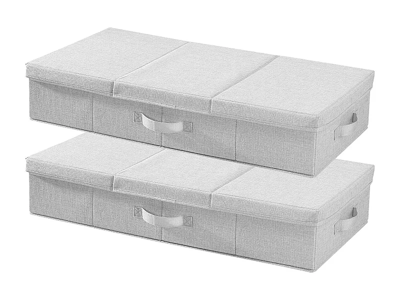 Aufbewahrungstaschen SucceBuy unterm Bett 2 Stück 48 L, Schuhorganizer unterm Bett 80,5x40,5x15,5 cm, Aufbewahrungsbox für Kleidung