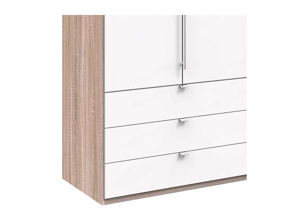 Kompakter Kleiderschrank mit sechs Schubladen und zwei Türen modern