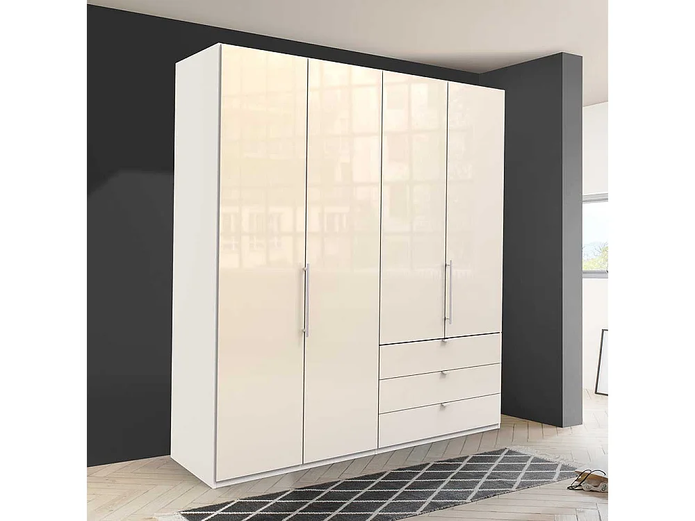 Kleiderschrank in Cremefarben modernem Design
