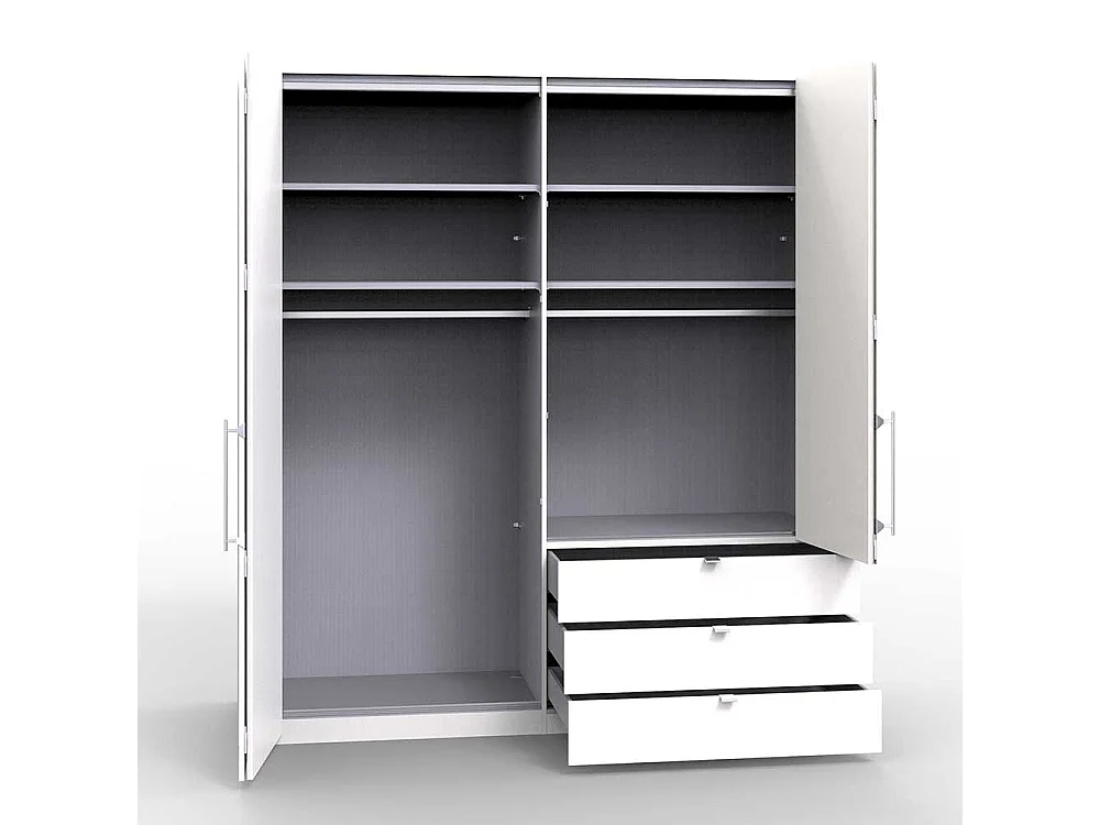 Kleiderschrank in Cremefarben modernem Design