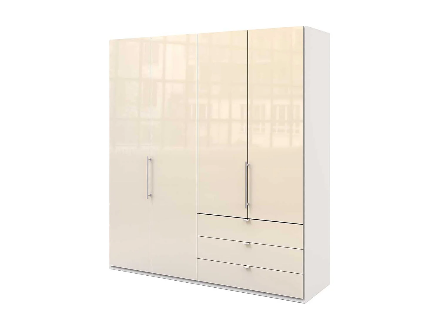 Kleiderschrank in Cremefarben modernem Design