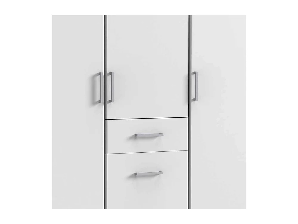Weißer Kleiderschrank Made in Germany 135x199x58 cm