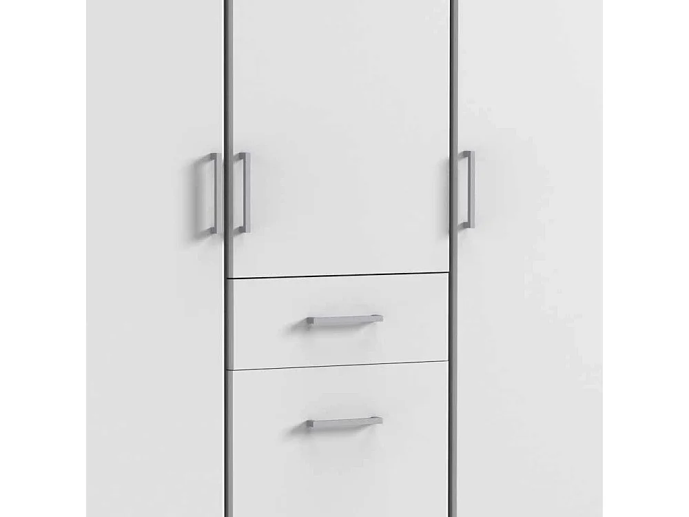 Weißer Kleiderschrank Made in Germany 135x199x58 cm